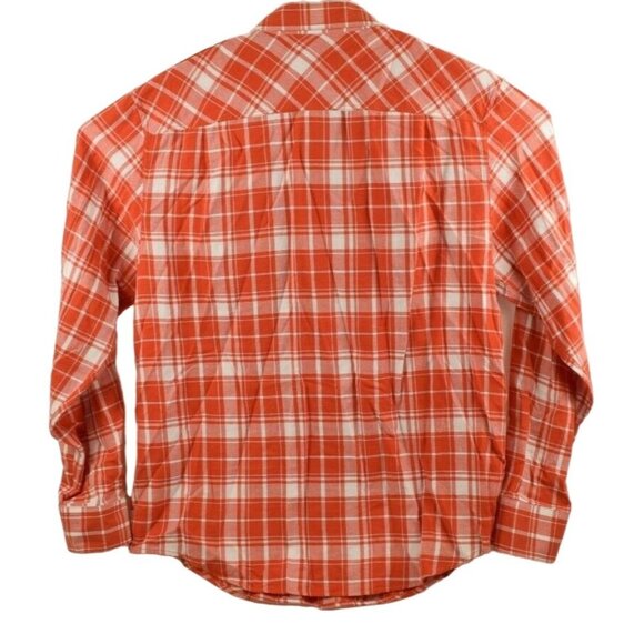 Sean John Mens XL Button Down Pocket Red and White Plaid Shirt Tailored Fit - Picture 5 of 8